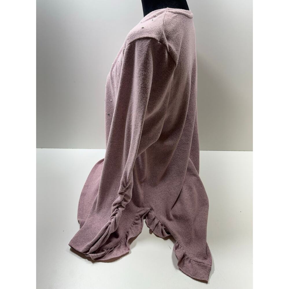 Terra & Sky Women’s 4X (28W-30W) Dusty Rose Sweater Pullover Romantic Feminine - Picture 2 of 15
